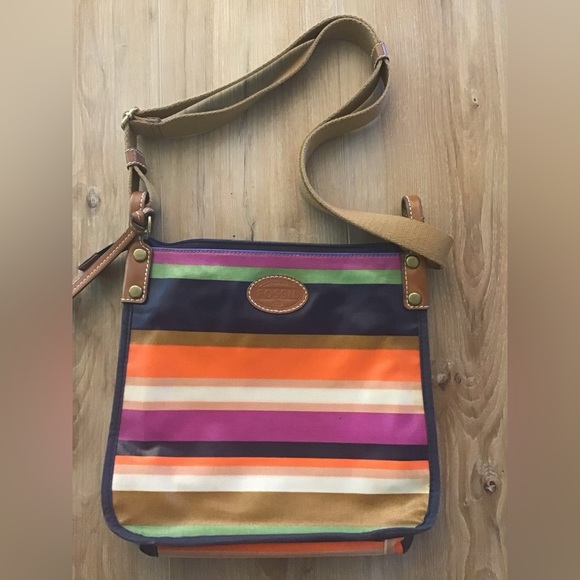 Fossil Bags Fossil Waxed Canvas Striped Crossbody Poshmark